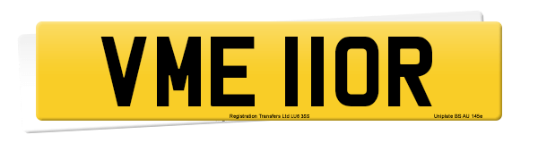 Registration number VME 110R